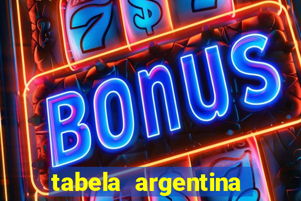 tabela argentina torneo betano